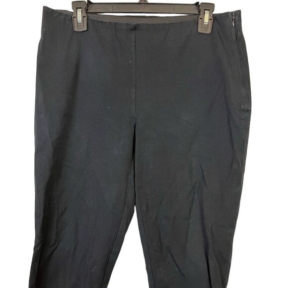 CABI 5174 PENCIL Trouser Black Side Zip Skinny Slim Leg Stretch Cotton Pants 10 - Picture 6 of 15